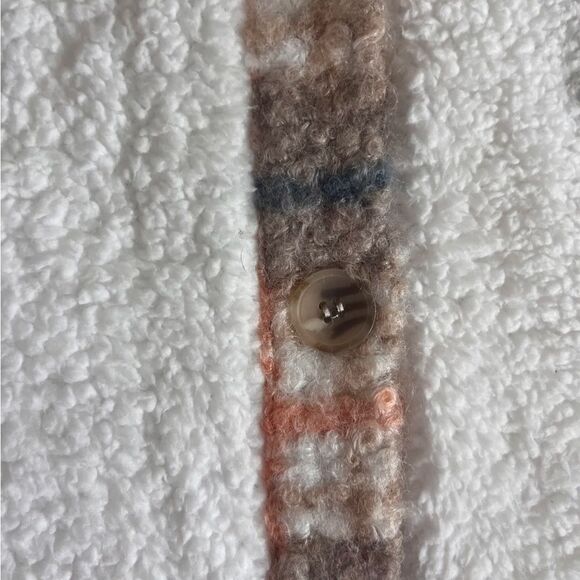 Prissy Jane over sized plaid contrast fuzzy jacket xl COZY CASUAL CABIN - Picture 8 of 10